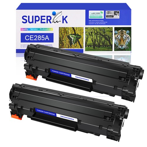 Lot De 2 Toners Compatibles 85A/CE285A Pour HP LaserJet - Noir, 1600 Pages Par Cartouche, Pour P1102W, M1212NF, M1132, Etc.