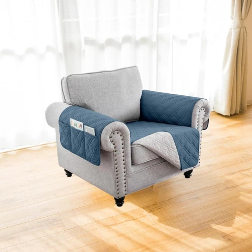 Sitz Sofabezug Wasserdicht Möbel Schonbezug mit Stauraum Sofakissen - Bild 28 von 50