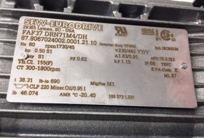 Sew Eurodrive 01357212 /01357212（真新しい） SEW EURODRIVE Geared