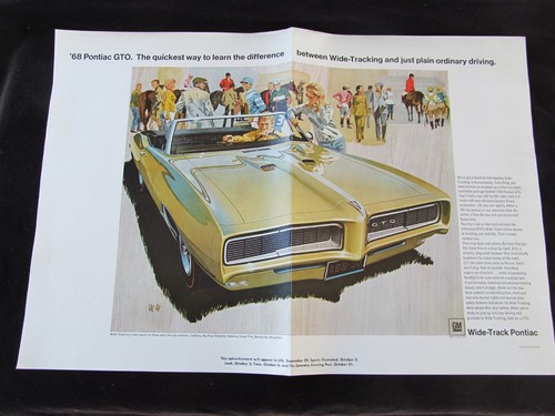 Lot of 11 1968 Pontiac Dealer Only SAMPLE Magazine Advertisements Firebird GTO - Picture 14 of 18