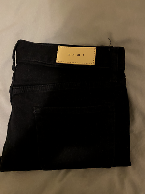 MNML black denim distressed size 28 | eBay UK