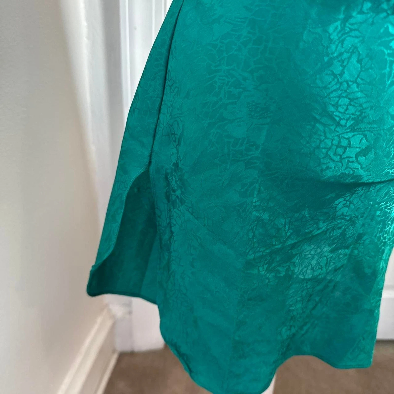 UNDERCOVER Abito slip verde mini lunghezza