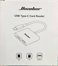Hicober USB Type-C card reader For SD, TF USB 2.0