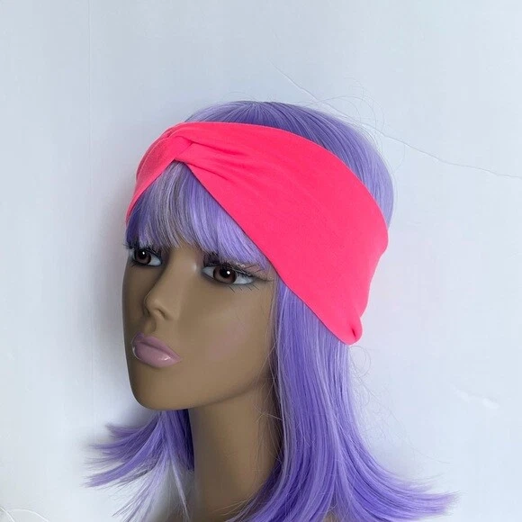 Electric Pink Turban Headband, Summer Head wraps, Hot Pink