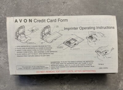 Credit Card Imprinters - Credit Card Imprinter Slips