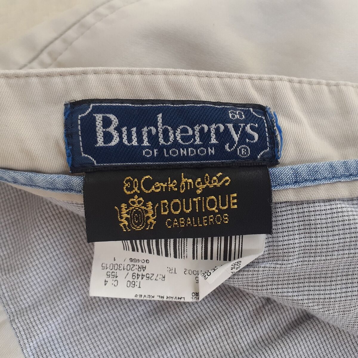 Burberry London Chino Pants Men's EU 60 Off White Nova Check Burberry London Chino Pants Men's EU 60 Off White Nova Check