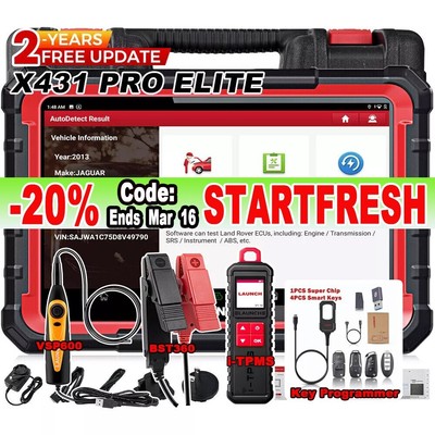 2025 Launch X431 PROS Elite V + Bidirectional Car Diagnostic Scanner Tool Coding