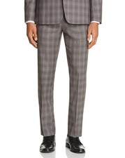 NWT 265 THEORY GRAY WOOL TONAL CHECK TAILORING MARLO DRESS PANTS SIZE 32