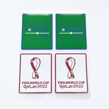 2 sets 2022 World Cup Patch Badge Soccer Jersey Living Football Qatar Iron On