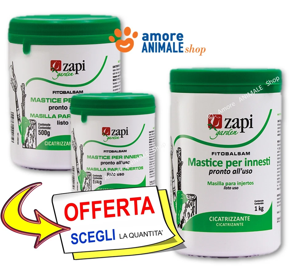 Zapi MASTICE per INNESTI → 200 - 500 gr 1 kg Cicatrizzante Innesti e Potature