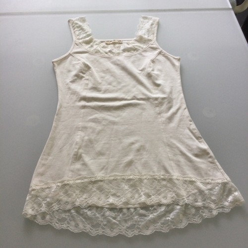🌸 Träger Shirt TREDY 36 Creme Weiß Mit Spitze Wie Neu 🌸