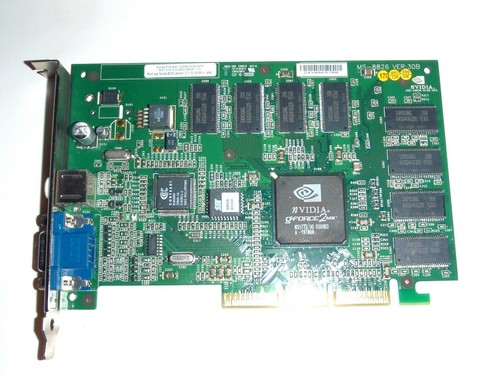 nVIDIA Gforce 2MX 32MB VGA AGP Video  - Picture 1 of 3