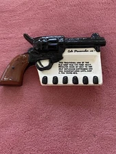 Colt Peacemaker .44 Cal. 1873 Ceramic Ashtray Collector Vintage