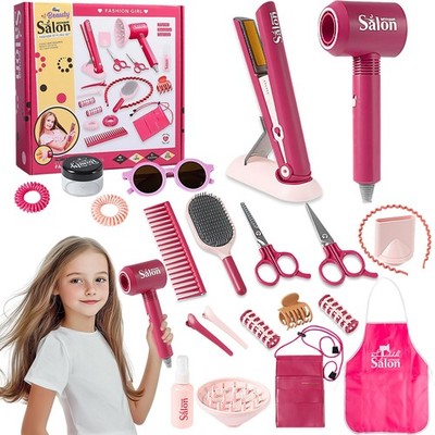 Friseur Set 22 Stück, Friseur und Schminktaschen Beauty Set, Frisör Spielzeug...