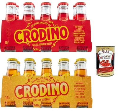 Crodino Testpaket Biondo Arancia Rossa 20x100ml Aperitif +Polpa