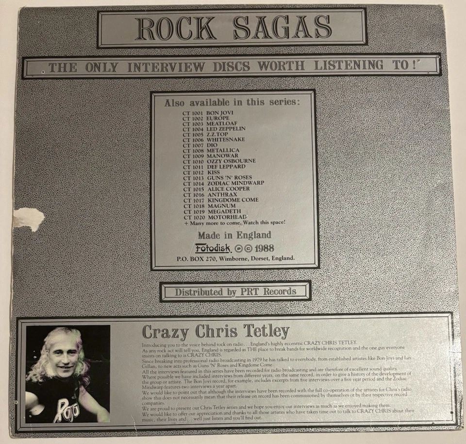 OZZY OSBOURNE Import Picture Disc LP  1988 FREE SHIP! Randy Rhoads Black Sabbath - Image 2 of 4