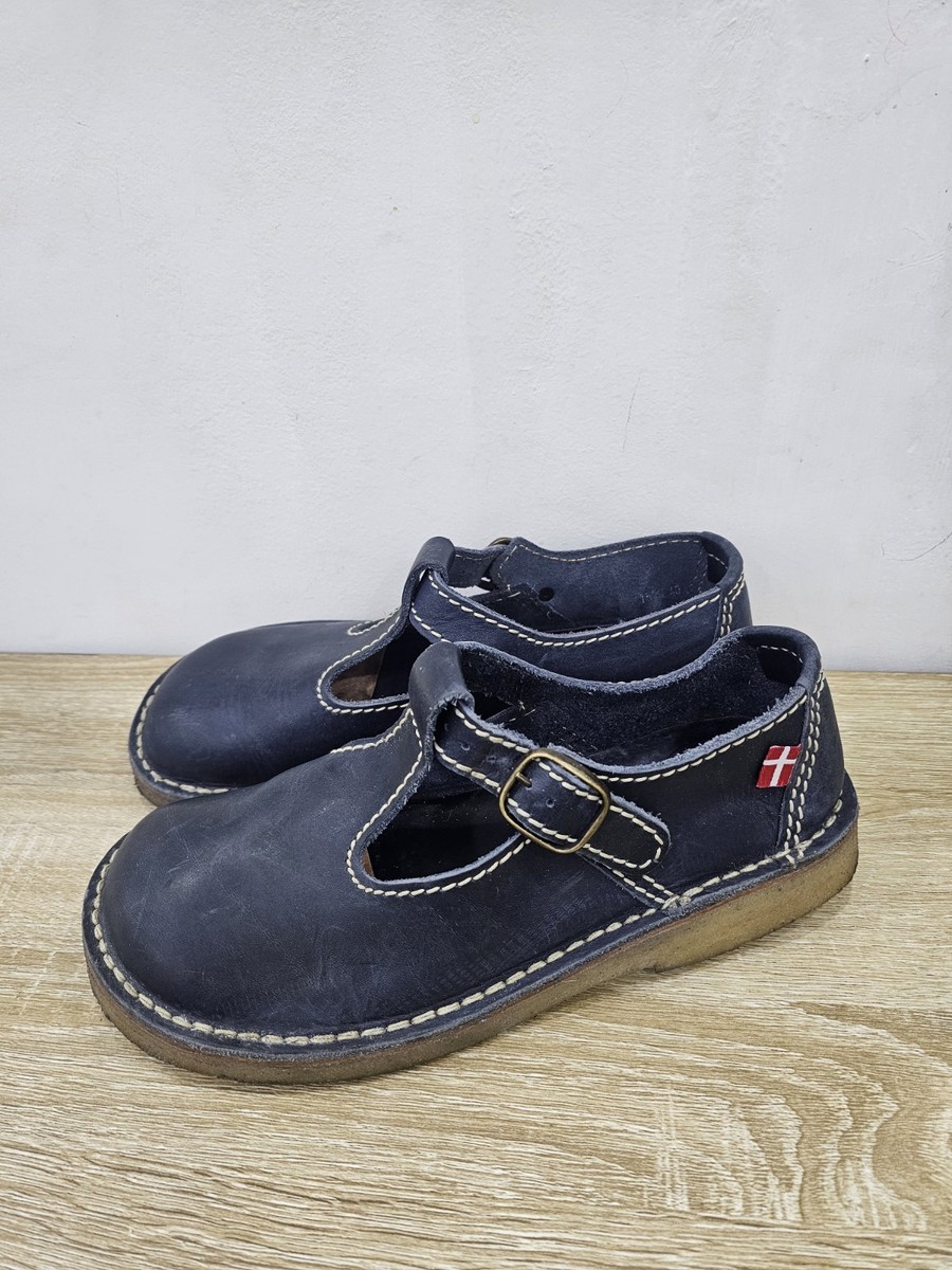 グレートさん Duckfeet jylland Dark Blue women's leather casual shoes SIZE EUR
