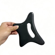 Body Gua Sha Tool Large Natural Bian Stone Handle Guasha Scraping, Muscle Scr...