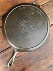 Griswold Cast Iron #12 Large Block Logo Skillet w/ Heat Ring