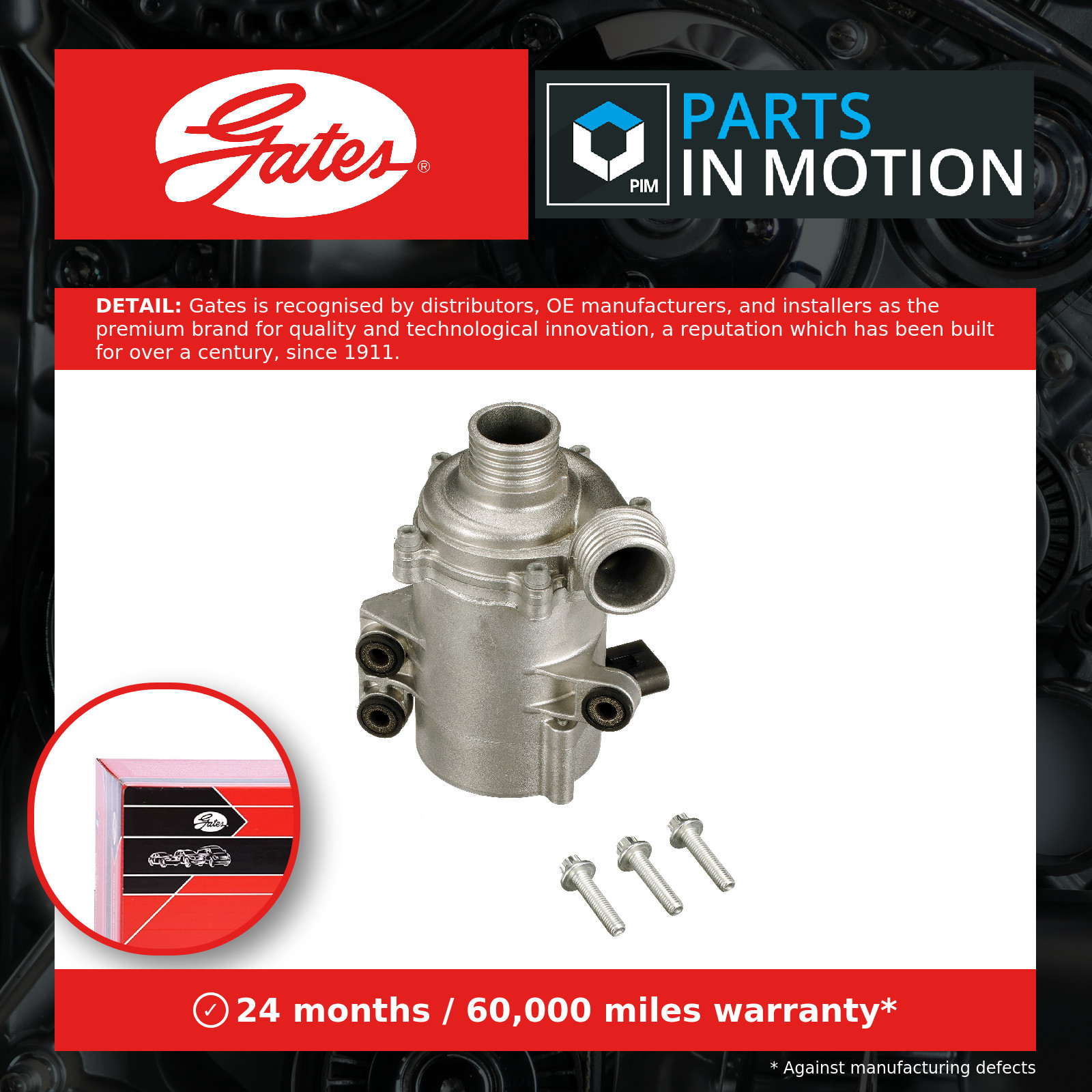 Engine Cooling Water Pump Fits BMW 1 Series 2 Series 3 Series X1 X3 GATES 41567E - Image 13