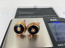 Porsche Design Manschettenknöpfe 18k Rose Gold Diamant Onyx