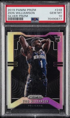2019 PANINI PRIZM SILVER PRIZM #248 ZION WILLIAMSON ROOKIE RC PSA 