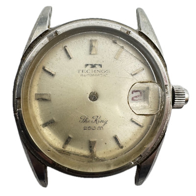 Vintage Technos The King 250m Men's Automatic Wristwatch Swiss Stainless Steel