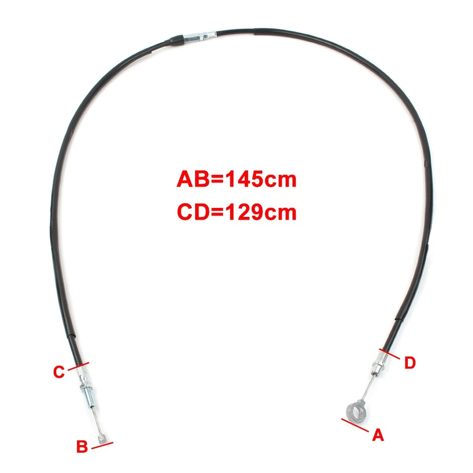 57" 145cm Brake Clutch Cable For Harley Sportster 883 1200 Black Motorcycle po Foto 2 de 4