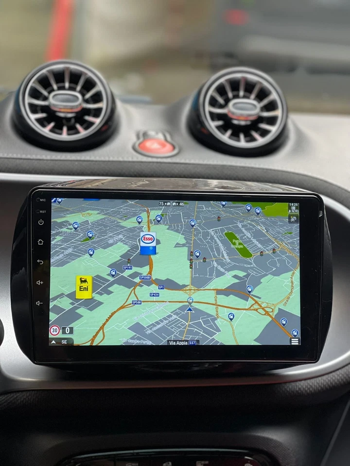 Autoradio Smart 453 Fortwo Forfour Brabus CarPlay Android 14 Wi-Fi 5G QLED RDS  - Immagine 2 di 4