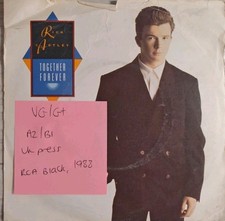 Rick Astley Together Forever Vinyl Record 7" VG/G+ PB 41817 1988