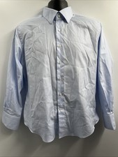 Suitsupply Men's Sky Blue Extra Slim Egyptian Cotton Spread Button Up Shirt