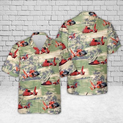 US Coast Guard Helicopter Hawaiian Shirt