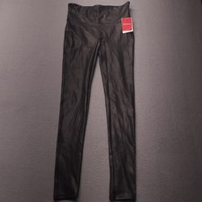 Spanx Black Faux Shiny Leather Leggings Size Small New With Tag Msrp 98