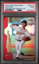 2020 Topps Pro Debut #PDC-118 Joe Ryan Chrome Red /10 PSA 9