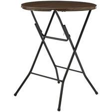 Mainstays 31" Round High-Top Cocktail Folding Table, Walnut