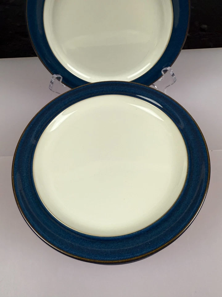 6 x Denby Boston Blue Tea Side Plates 2nd Quality 7.25" Wide 3 Sets Available - Image 3 of 4