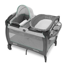 Graco Pack 'N Play Close2Baby Bassinet Playard Features Portable Bassinet Diaper