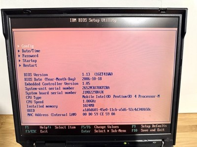 ThinkPad　IBM 2652 IBM Thinkpad Type 2652 A31 Windows 2000 Professional 1-2CPU