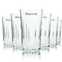 6X Tanqueray Gin Glas 0,4L Longdrink Relief Cocktail GläSer Tonic Kontur Riffel