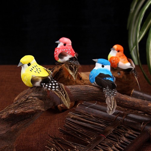 Ornament Dekoration Figur Vogel-Simulation Papagei Feder Rasen Innovatives Neu - Bild 22 von 24
