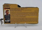 Vintage GI Joe Night Force Outback Survivalist File Card 1988 ARAH Exclusive