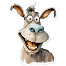 Funny Mule Donkey - Vinyl Decal Sticker - Car Window Laptop - ebn12385