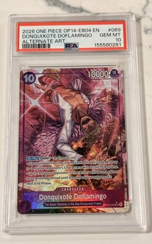 One Piece Donquixote Doflamingo - OP14-069 (Alternate Art) PSA 10 GEM MT!