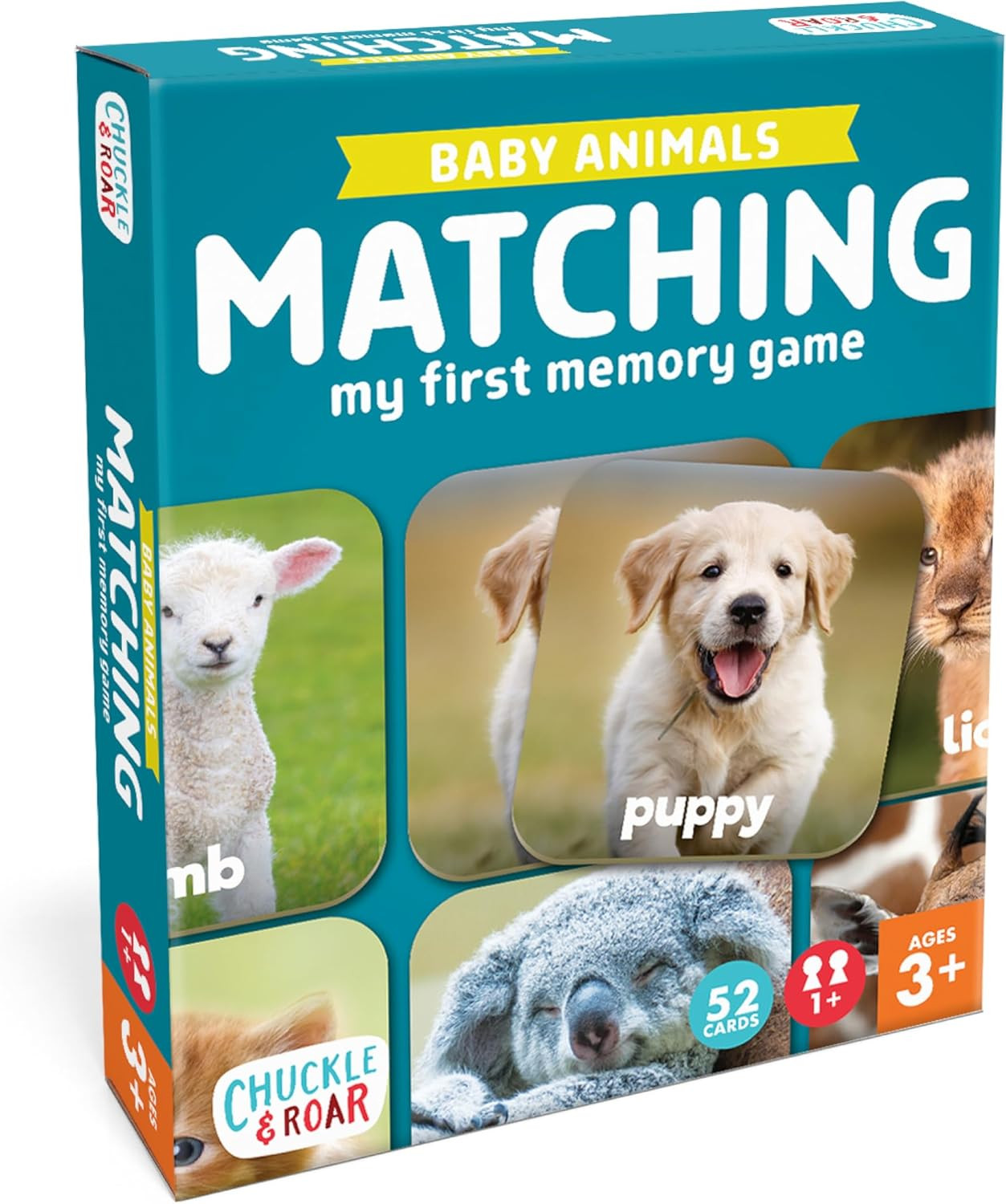 Baby Animals Matching Memory Game for Kids Ages 3+ &ndash; Preschool Concentration Boa