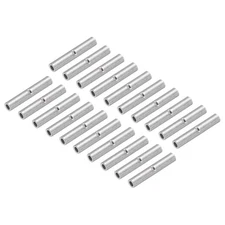 MECCANIXITY 200Pcs Non Insulated Butt Connectors 26-22AWG Wire Silver 