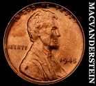 1945 Lincoln Wheat Cent - Choice Gem Brilliant Unc  No Reserve  #i6952