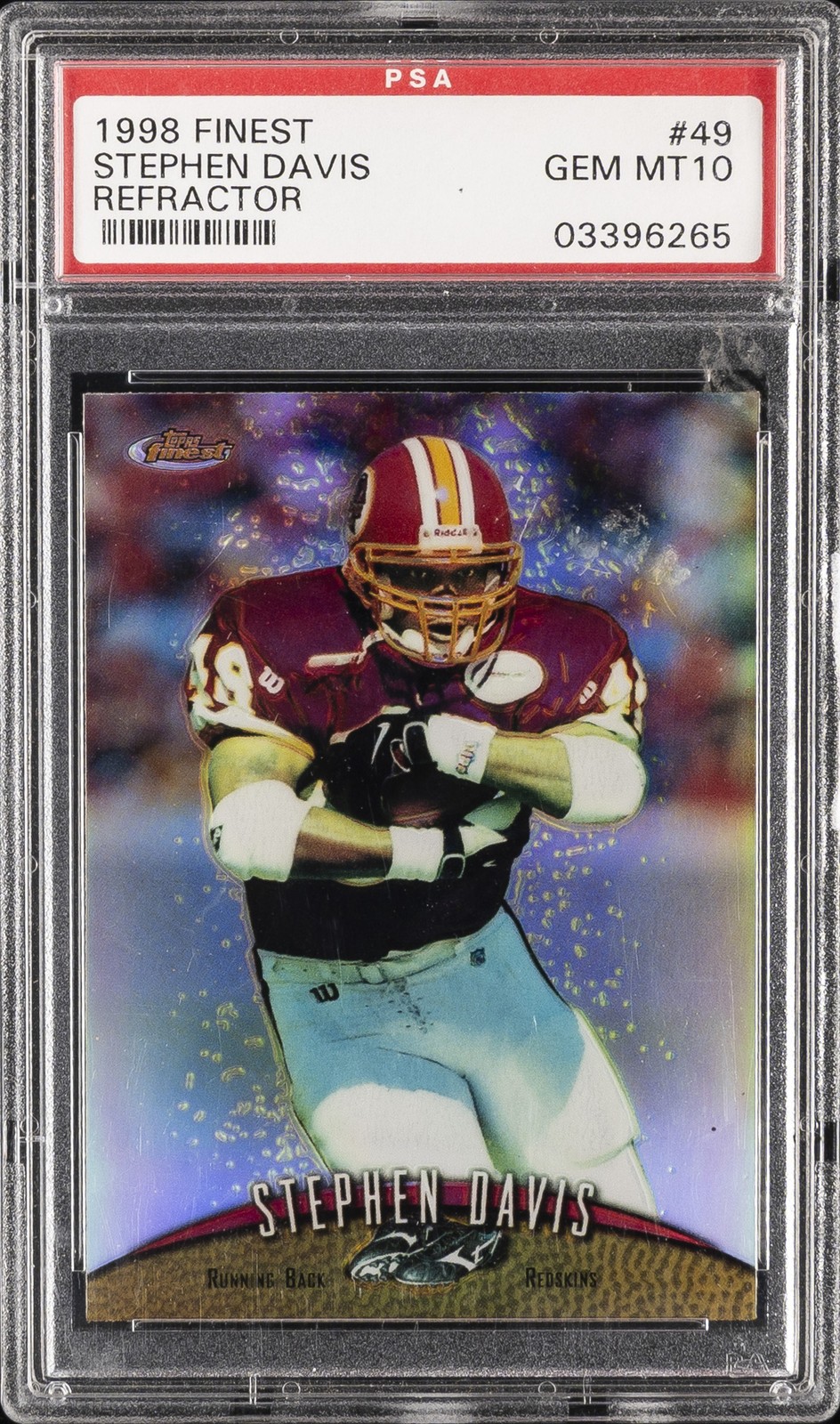 1998 FINEST REFRACTOR #49 STEPHEN DAVIS PSA 10