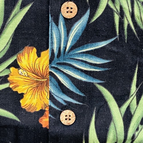 Banana Cabana Shirt Mens XL Floral Silk Hawaiian Short Sleeve ButtonUp NEW 90's - Picture 6 of 7