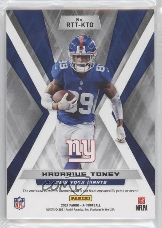 2021 Panini XR Rookie Triple Threats Materials /75 Kadarius Toney #RTT-KTO RC - Image 2 of 2