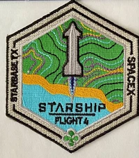 SPACE X STARSHIP PROGRAM FLIGHT 4 MISSION PATCH 3.5” USA